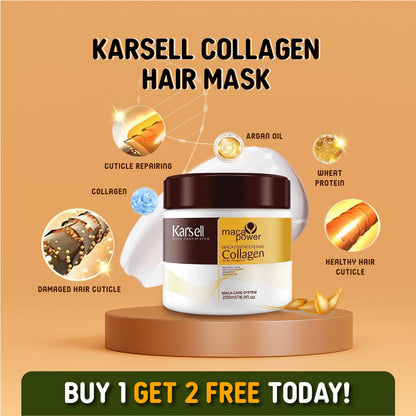 Karseell Collagen Hair Treatment Hair Mask (For All Hair Types) - Buy 1 Get 2 Free 🔥